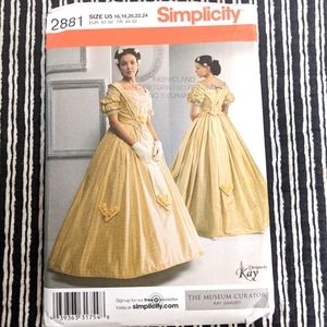 Simplicity 2881 U5 16,18,20,22,24 pattern ONLY